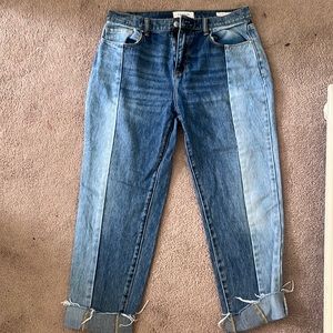 Stripped multi-wash colored Jeans